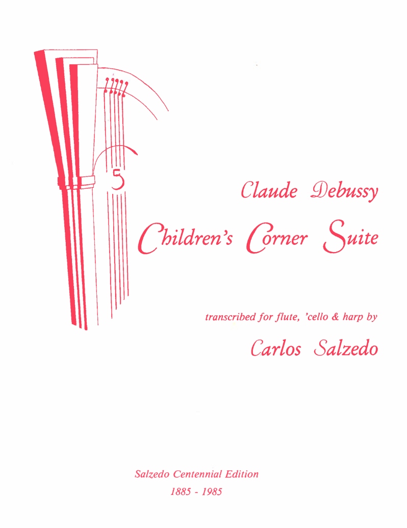 Product Description: PDF download of re-typeset Debussy Children's Corner Suite, arranged by Salzedo for harp, flute and cello. All parts in one PDF.</br> PDF: Debussy-Salzedo Children's Corner Suite